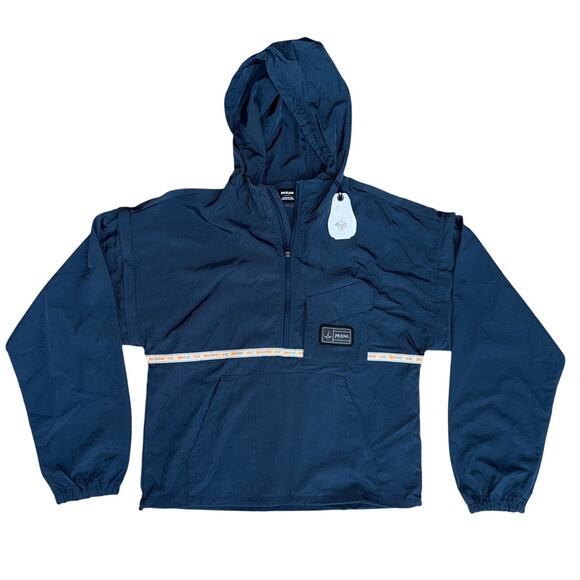 NWT prAna Connector Unisex Hooded Blue Convertible Jacket/Vest 90's Style - Picture 1 of 6